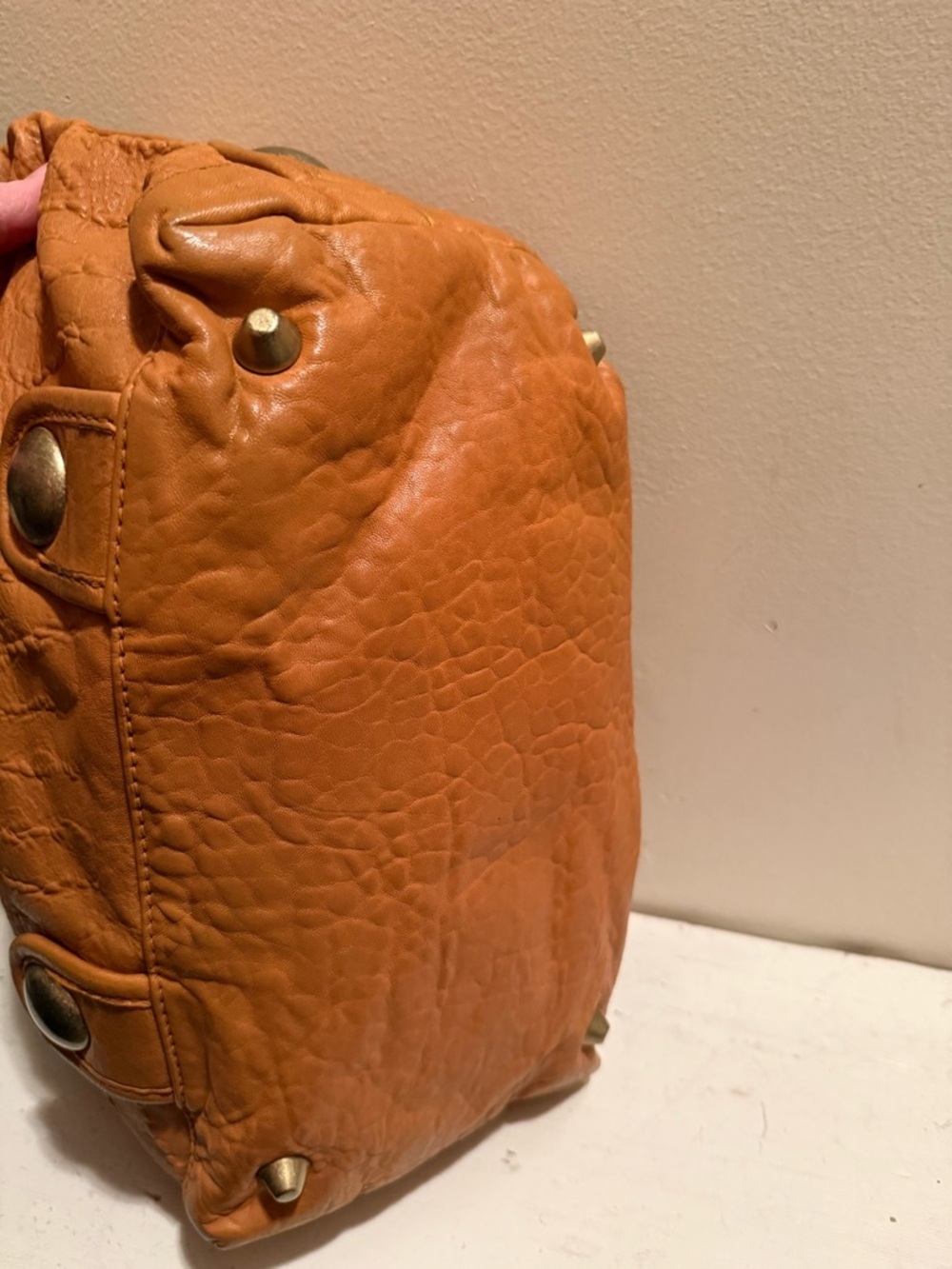Cynthia Rowley Tan Leather Shoulder Hobo Bag EUC - Picture 5 of 11